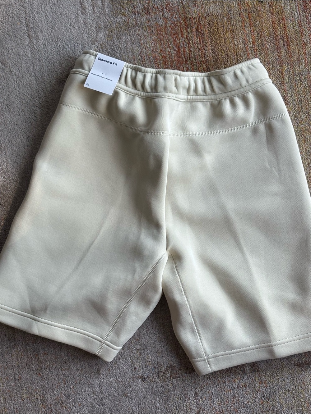 Nike Tech Boys Cream Athletic Shorts with Black Accents. YL - Picture 4 of 8
